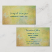 ヴィンテージスタイル水の色の背景 名刺 (正面/裏面)