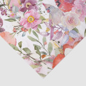 ヴィンテージスタイル深紅色アミドパステルフラワー 薄葉紙 (詳細)