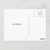 ヴィンテージスタイル熱帯ハイビスカスフラワー ポストカード (裏面)