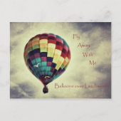 ヴィンテージスタイル熱気球はがき ポストカード (正面)