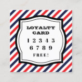 ヴィンテージスタイル理容師スタイル二乗ロイヤリティ スクエア名刺 (裏面)