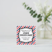 ヴィンテージスタイル理容師スタイル二乗ロイヤリティ スクエア名刺 (スタンド正面)