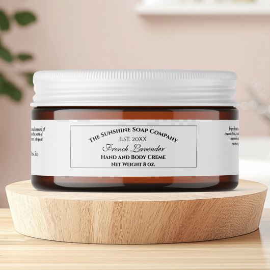 ヴィンテージスタイル白化粧品瓶ラベル ラップアラウンドラベル