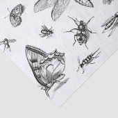 ヴィンテージスタイル白黒虫コラージュPt 1 薄葉紙 (詳細)