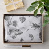 ヴィンテージスタイル白黒虫コラージュPt 1 薄葉紙 (ギフト)