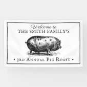 ヴィンテージスタイル白黒|ピグローストイベント 横断幕 (横)