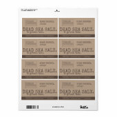 ヴィンテージスタイル石けん製品包装ロゴテンプレート ラベル (フルシート)