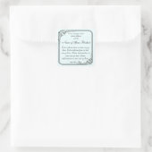 ヴィンテージスタイル石鹸および化粧品ラベルライトブルー スクエアシール (バッグ)