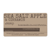 ヴィンテージスタイル石鹸製品包装素朴フォント ラベル (正面)