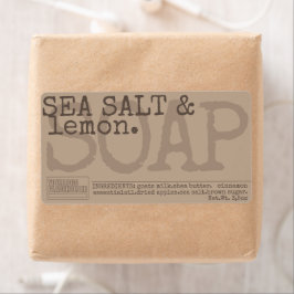 ヴィンテージスタイル石鹸製品包装茶色ベージュ ラベル