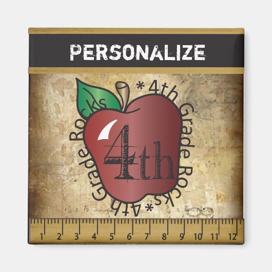 ヴィンテージスタイル第4級先生磁石 マグネット (正面)