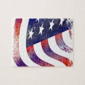 ヴィンテージスタイル米国国旗 ジグソーパズル (横)