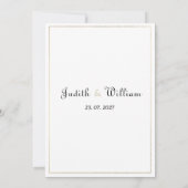 ヴィンテージスタイル素朴デイジーフラワーRSVP 招待状 (裏面)