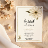 ヴィンテージスタイル素朴デイジー花ブライダルシャワー 招待状