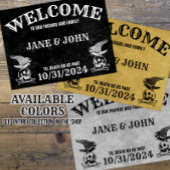 ヴィンテージスタイル結婚ゴシックまたはハロウィーンウェルカム ポスター