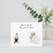 ヴィンテージスタイル結婚ザ・サービス～新郎新婦 ポストカード (スタンド正面)