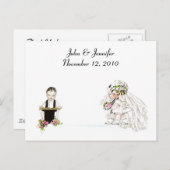 ヴィンテージスタイル結婚ザ・サービス～新郎新婦 ポストカード (正面/裏面)
