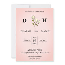 ヴィンテージスタイル結婚式招待状カード