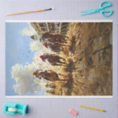 ヴィンテージスタイル絵を描ズのケンタッキー・ダービー・デクページ 薄葉紙 (クラフト)