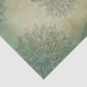 ヴィンテージスタイル緑がかった灰色の背景色 薄葉紙 (詳細)