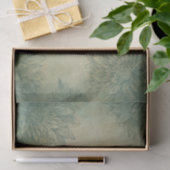 ヴィンテージスタイル緑がかった灰色の背景色 薄葉紙 (ギフト)