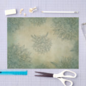 ヴィンテージスタイル緑がかった灰色の背景色 薄葉紙 (クラフト)