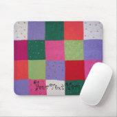 ヴィンテージスタイル編パッチワークカラフルマス マウスパッド (マウス)