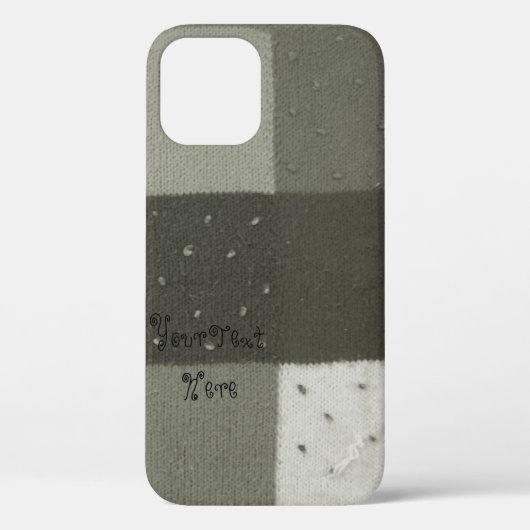ヴィンテージスタイル編パッチワークデザイン白黒 Case-Mate iPhoneケース (裏面)