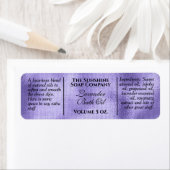 ヴィンテージスタイル織りパープル箔石鹸および化粧料 ラベル (インサイチュ)