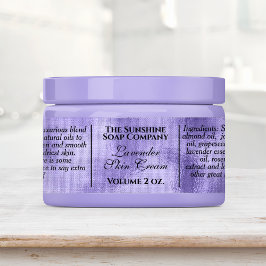 ヴィンテージスタイル織りパープル箔石鹸および化粧料 ラベル