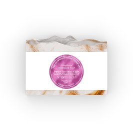 ヴィンテージスタイル織ホットピンク箔せっけん化粧料 ラウンドシール