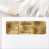 ヴィンテージスタイル織金ゴールド箔石鹸および化粧料 ラベル (インサイチュ)