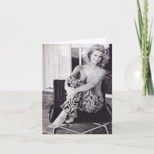 ヴィンテージスタイル美女ノートカード シーズンカード (正面)