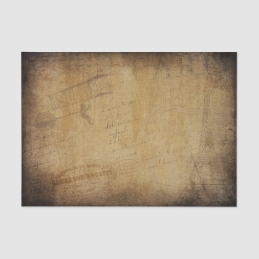 ヴィンテージスタイル背景エッフェルタワー» 薄葉紙 (正面)