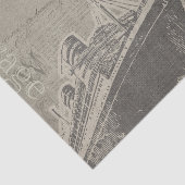 ヴィンテージスタイル航海船及び地図 薄葉紙 (詳細)