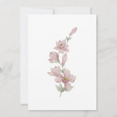 ヴィンテージスタイル花びらとプロセッコブライダルシャワー 招待状 (裏面)