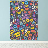 ヴィンテージスタイル花柄 キャンバスプリント (インサイチュ (ウッドフロア))