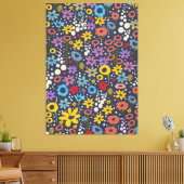 ヴィンテージスタイル花柄 キャンバスプリント (インサイチュ (リビング))