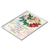 ヴィンテージスタイル花祈りの言葉雑誌 ノートブック (左側)