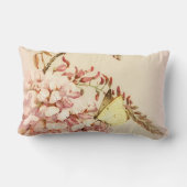 ヴィンテージスタイル蝶の花枕 ランバークッション (裏面)