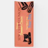 ヴィンテージスタイル裁縫クラブ懇親会バナー 横断幕 (縦)