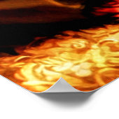 ヴィンテージスタイル装飾花束バラ ポスター (角)