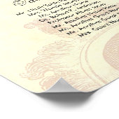 ヴィンテージスタイル記念日パーティーテーブルのシーティングプラン ポスター (角)