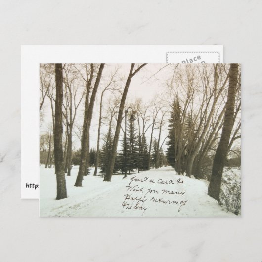 ヴィンテージスタイル誕生日はがき（手書き付き） ポストカード (正面/裏面)