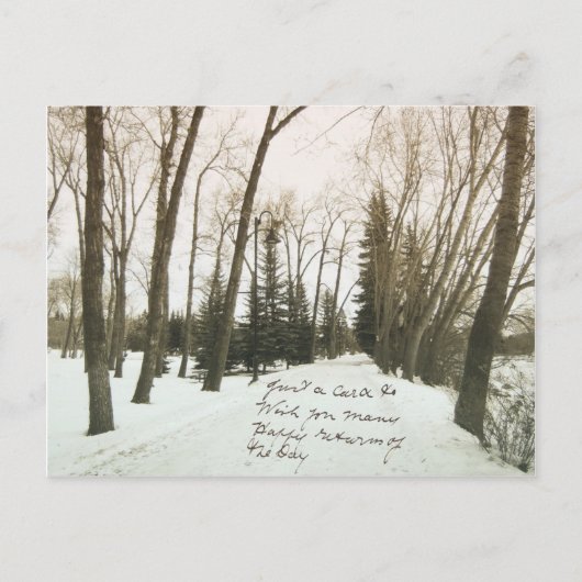 ヴィンテージスタイル誕生日はがき(手書き付き) ポストカード (正面)