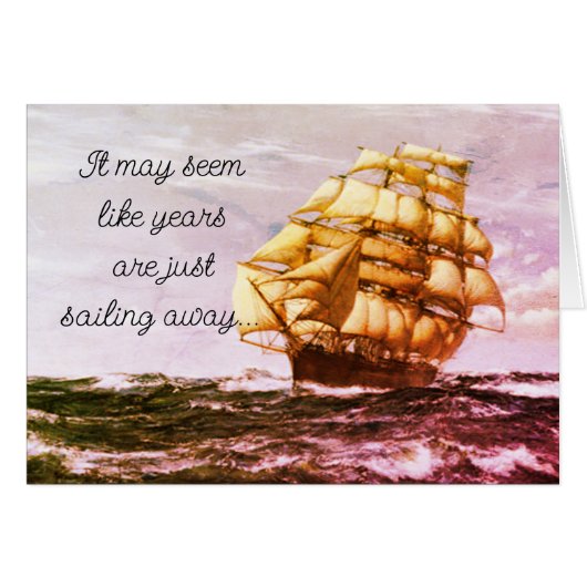 ヴィンテージスタイル誕生日カードパパ (正面横)