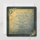 ヴィンテージスタイル誕生日パーティー招待状 招待状 (正面)