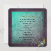 ヴィンテージスタイル誕生日パーティー招待状 招待状 (正面)