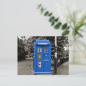 ヴィンテージスタイル警察箱，グラスゴー，スコットランド。 ポストカード (スタンド正面)