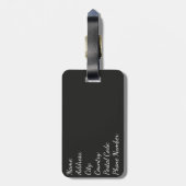 ヴィンテージスタイル赤ロブスターデザイン ラゲッジタグ (裏面縦)